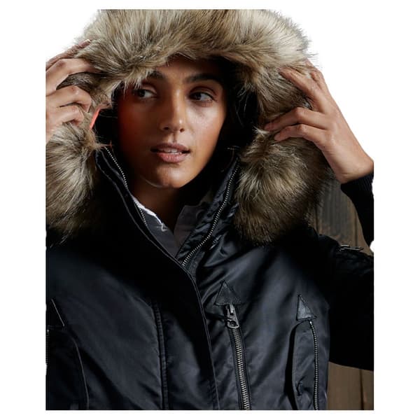 Superdry Jacka Nylon Flight Bomber Svart 2XS Kvinna