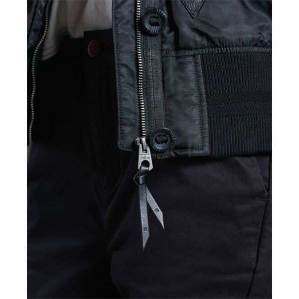 Superdry Jacka Nylon Flight Bomber Svart 2XS Kvinna