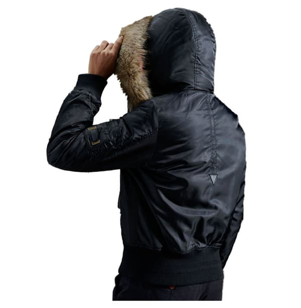 Superdry Jacka Nylon Flight Bomber Svart 2XS Kvinna