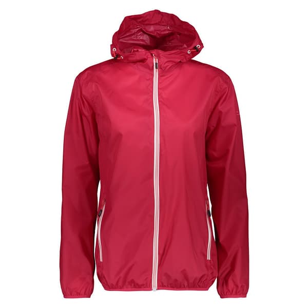 Cmp Jacka Rain Fix Hood 3x53256 Röd 2XS Kvinna