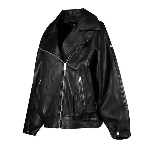 Superdry Jacka Edit Hybrid Leather Svart S Kvinna