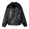 Miniatyrbild 1 av 3: Superdry Jacka Edit Hybrid Leather Svart S Kvinna