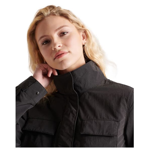 Superdry Jacka Ripstop 4 Pocket Svart S Kvinna