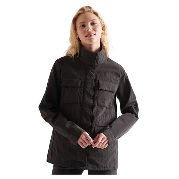 Superdry Jacka Ripstop 4 Pocket Svart S Kvinna