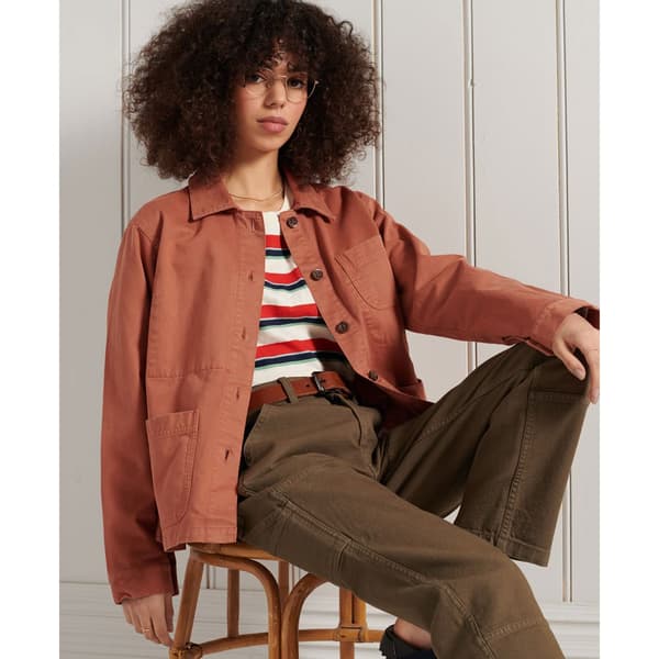 Superdry Jacka Chore Orange S Kvinna