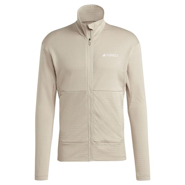 Adidas Fleece Med Fuld Lynlås Terrex Multi Light Fleece Beige XL Mand