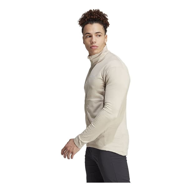 Adidas Fleece Med Fuld Lynlås Terrex Multi Light Fleece Beige XL Mand