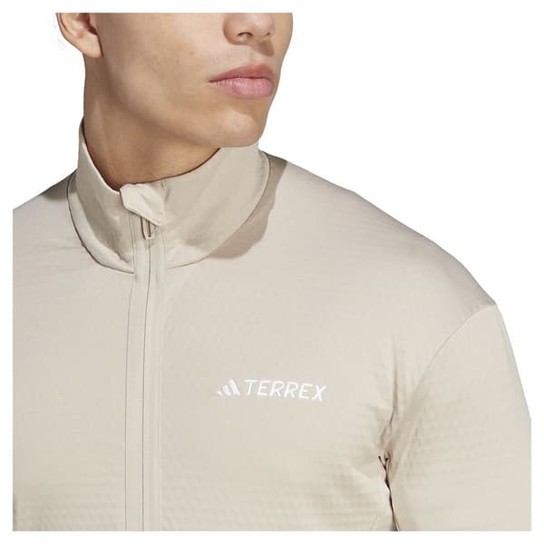 Adidas Fleece Med Fuld Lynlås Terrex Multi Light Fleece Beige XL Mand