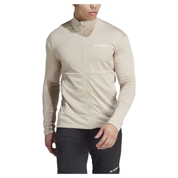 Adidas Fleece Med Fuld Lynlås Terrex Multi Light Fleece Beige XL Mand