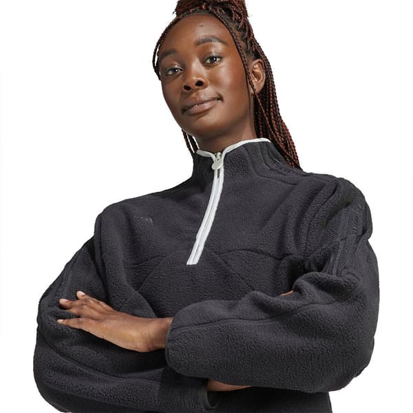 Adidas Halv Lynlås Fleece Tiro Sort L Kvinde