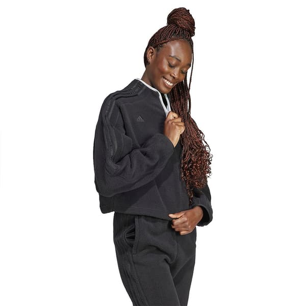 Adidas Halv Lynlås Fleece Tiro Sort L Kvinde