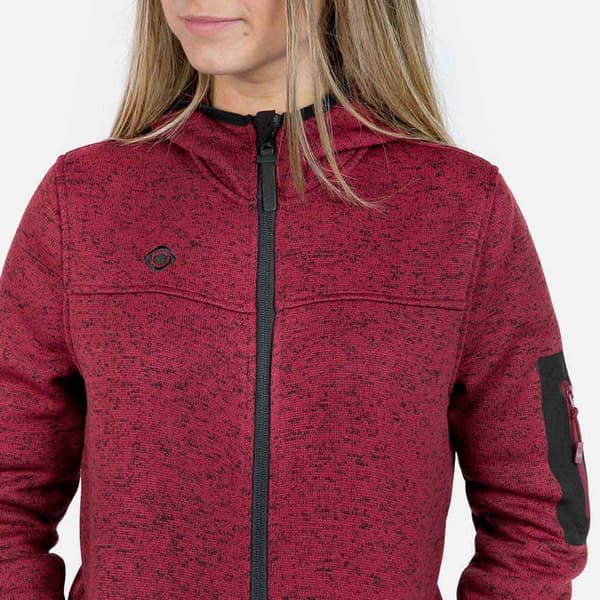 Izas Fleece Med Huva Helsinki W Röd XS Kvinna