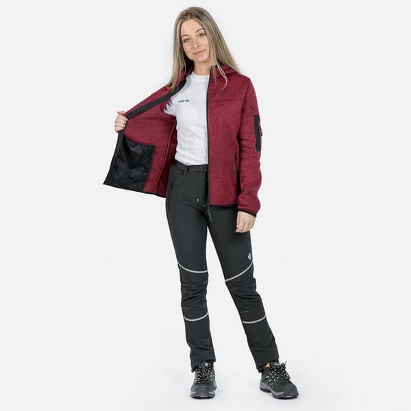 Izas Fleece Med Huva Helsinki W Röd XS Kvinna