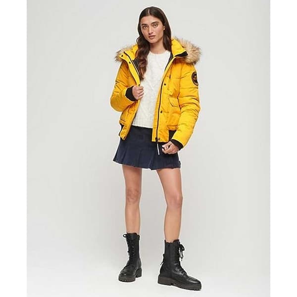 Superdry Pufferjacka Everest Bomber Gul 2XS Kvinna