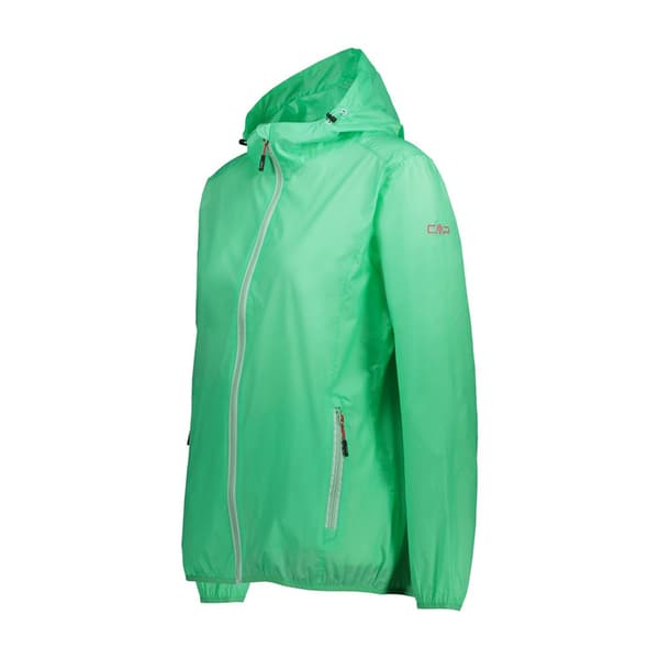 Cmp Jakke Rain Fix Hood 3x53256 Grøn XS Kvinde
