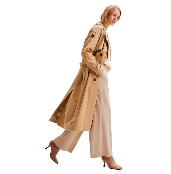 Selected Täcka New Bren Trench Beige 36 Kvinna