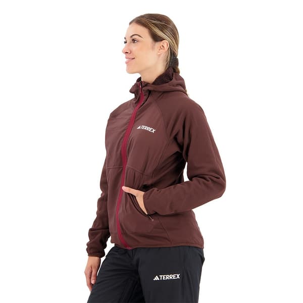 Adidas Fleece Med Fuld Lynlås Organiser Techrock Reversible High-pile-fleece Brun M Kvinde