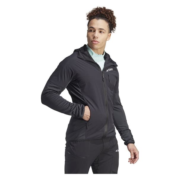 Adidas Täysin Vetoketjullinen Fleece Terrex Techrock Wind Fleece Musta S Mies