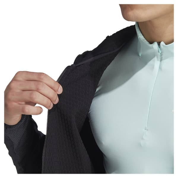 Adidas Täysin Vetoketjullinen Fleece Terrex Techrock Wind Fleece Musta S Mies