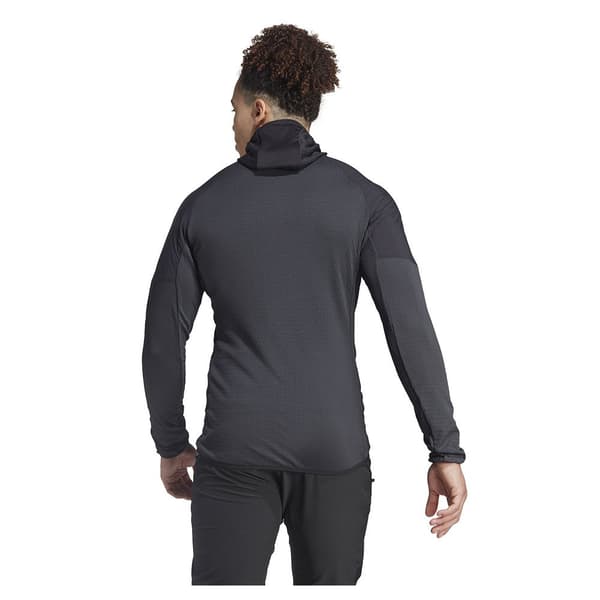 Adidas Täysin Vetoketjullinen Fleece Terrex Techrock Wind Fleece Musta S Mies