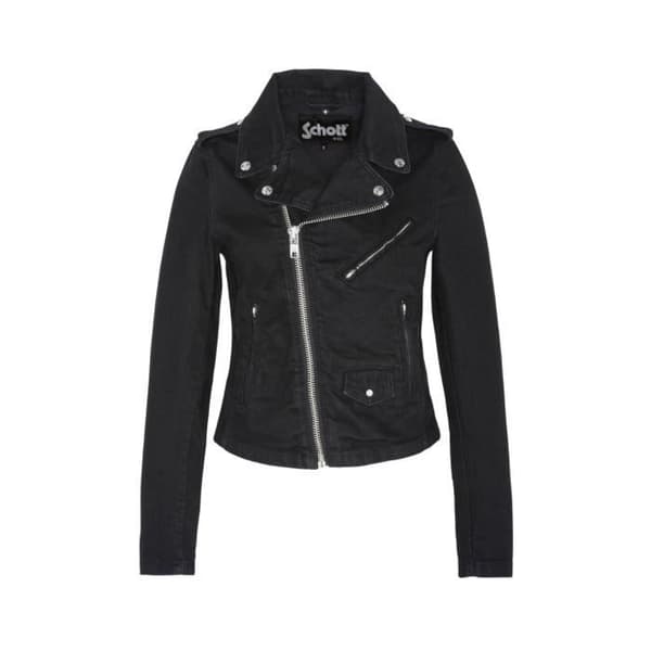 Schott Perfecto jeansjacka för kvinnor Ref 48604 Svart