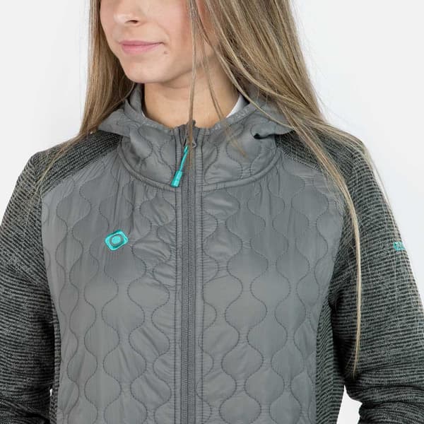 Izas Fleece Med Huva Siresa Grå M Kvinna