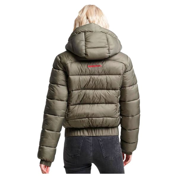 Superdry Puffer Jakke Sports Grøn XS Kvinde