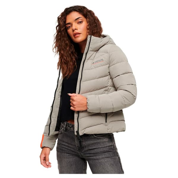Superdry Vadderad Jacka Microfibre Beige XS Kvinna