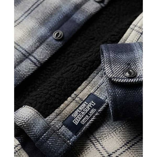 Superdry Överskjorta Wool Miller Blå S Man