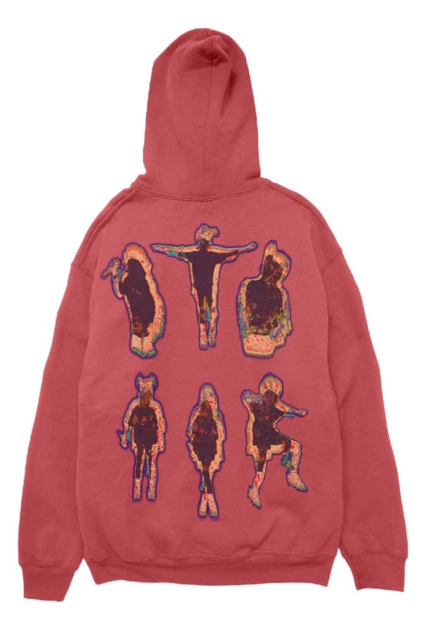 Billie Eilish Hoodie Silhouettes Logo Official Unisex Red Pullover