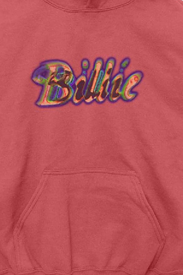 Billie Eilish Hoodie Silhouettes Logo Official Unisex Red Pullover