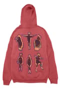 Miniatyrbild 2 av 4: Billie Eilish Hoodie Silhouettes Logo Official Unisex Red Pullover