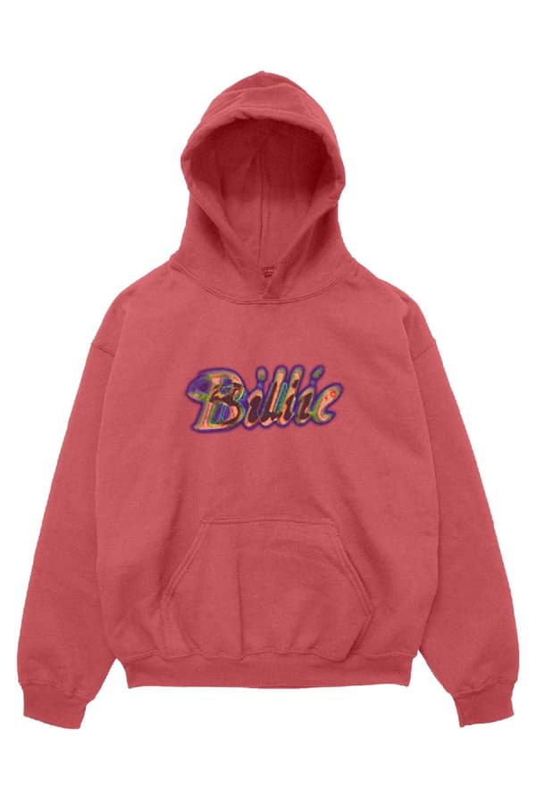 Billie Eilish Hoodie Silhouettes Logo Official Unisex Red Pullover