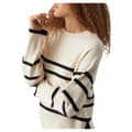 Pikkukuva 5 / 5: Vero Moda O Neck Villapaita Saba Stripe Beige,Musta S Nainen