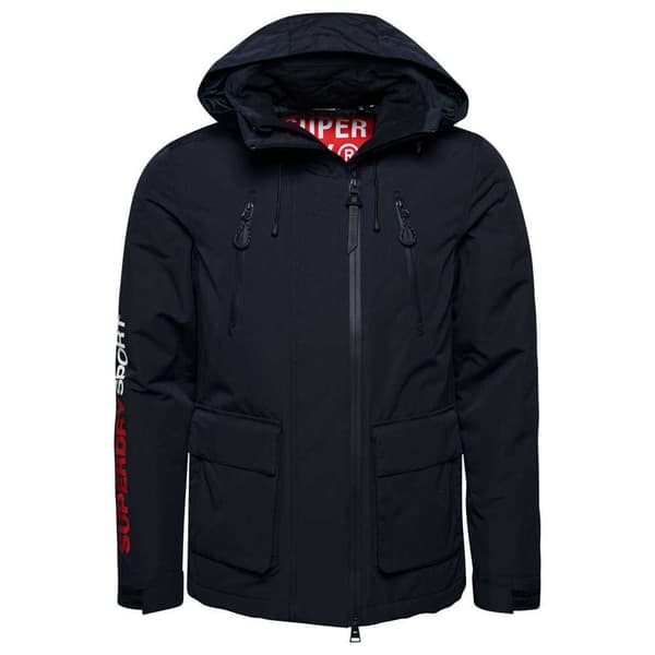 Superdry Regnjakke Med Fuld Lynlås Ultimate Blå L Mand