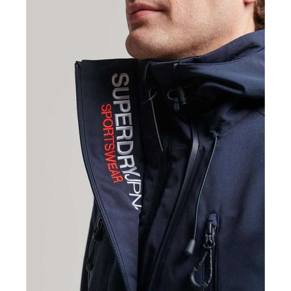 Superdry Regnjakke Med Fuld Lynlås Ultimate Blå L Mand