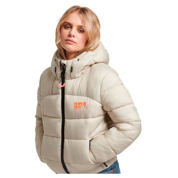 Superdry Pufferjacka Sports Beige XS Kvinna