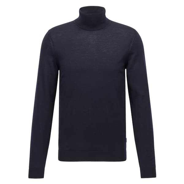 Boss Turtlehals Sweater Musso-p Blå M Mand
