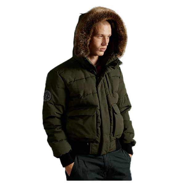 Superdry Quiltad Bomberjacka Everest Grönt XL Man