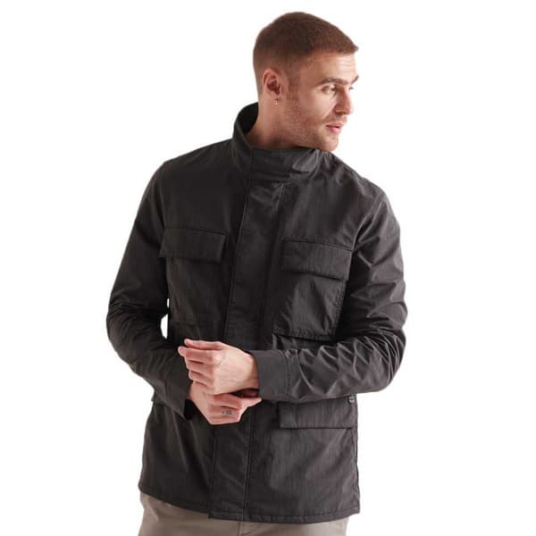 Superdry Jacka Ripstop 4 Pocket Svart M Man