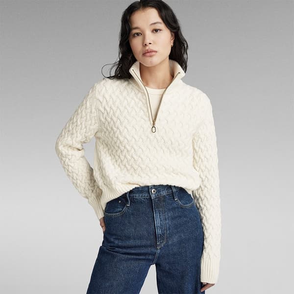 G-star Villapaita Chunky Skipper Beige L Nainen