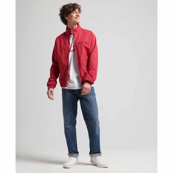Superdry Jacka Vintage Collegiate Harrington Röd L Man