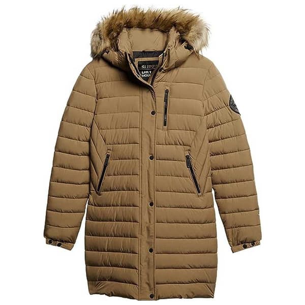 Superdry Pufferjacka Fuji Mid Length Grönt XS Kvinna