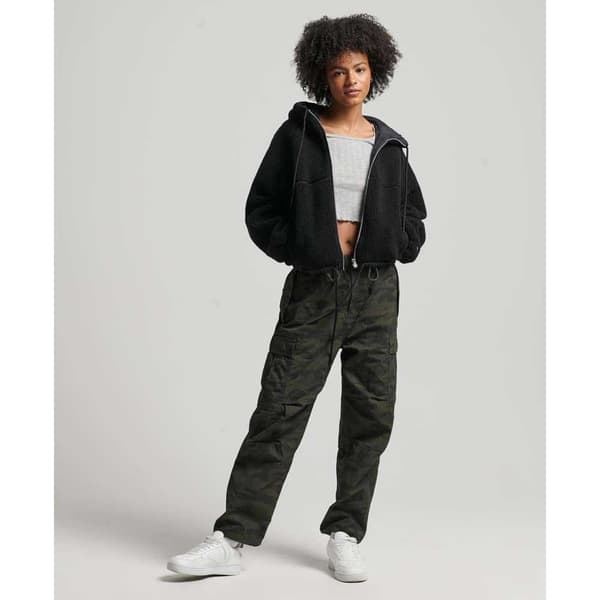 Superdry Jacka Code Sport Logo Borg Through Svart XS Kvinna