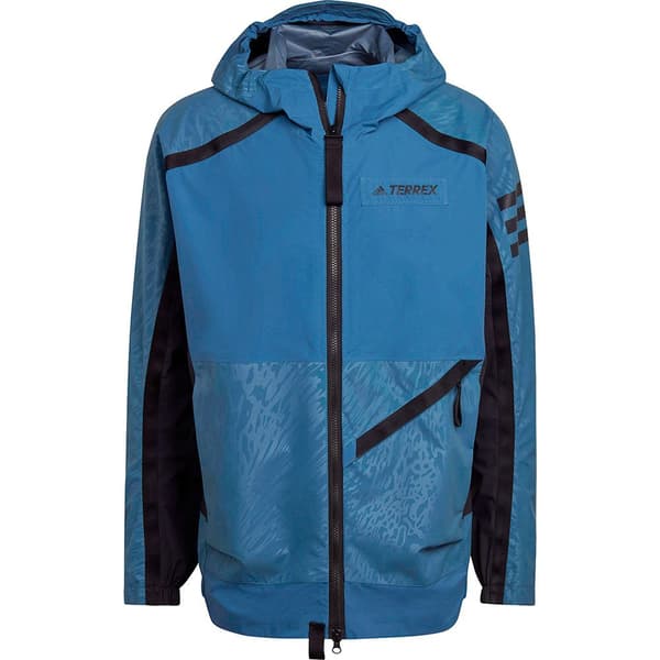 Adidas Jacka Terrex Utilitas Rain Blå S Man