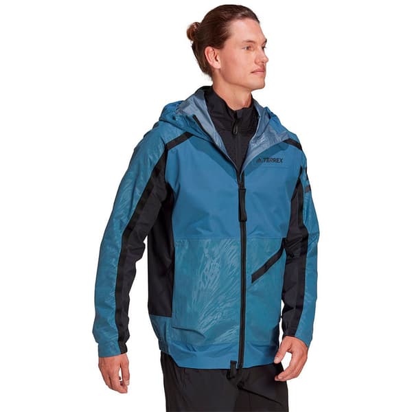 Adidas Jacka Terrex Utilitas Rain Blå S Man