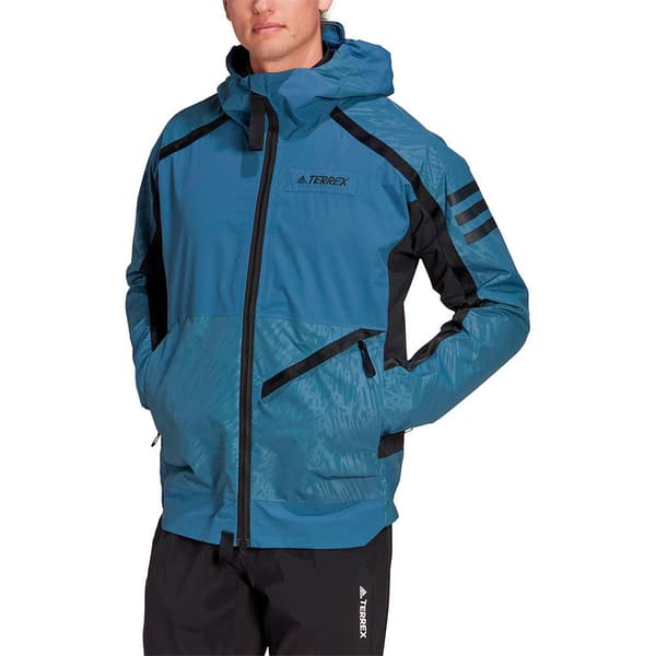 Adidas Jacka Terrex Utilitas Rain Blå S Man