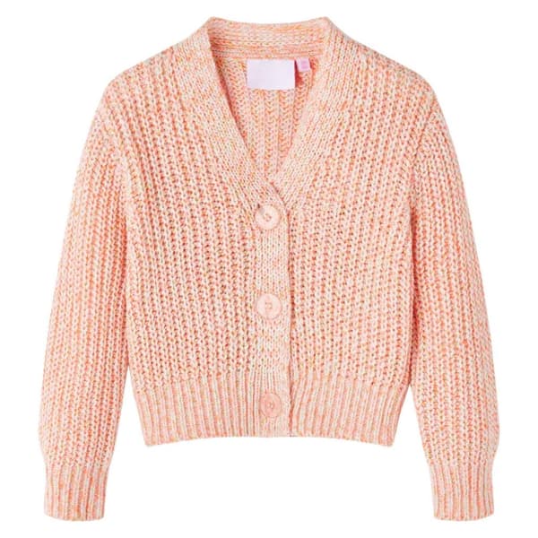 vidaXL Cardigan for barn strikket blandet rosa 140