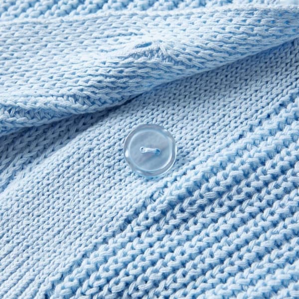 vidaXL Cardigan for barn strikket blå 128