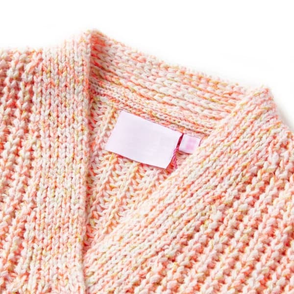 vidaXL Cardigan for barn strikket blandet rosa 128